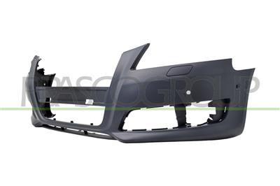 FRONT BUMPER-PRIMED-WITH PDC HOLES+SENSOR HOLDERS-WITH TOW HOOK COVER-WITH HEADLAMP WASHER HOLES-WITH PARK ASSIST HOLES