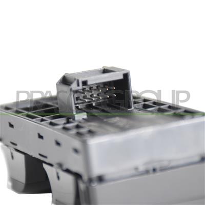 FRONT DOOR LEFT WINDOW REGULATOR PUSH-BOTTON PANEL-BLACK/CHROME EDGE-4 SWITCHES-10 PINS