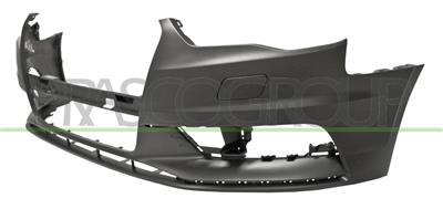 FRONT BUMPER-PRIMED-WITH HEADLAMP WASHER HOLES-WITH TOW HOOK COVER-WITH PDC,PARK ASSIST CUTTING MARKS-WITH HEADLAMP WASHER COVER