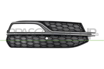 GRILLE DROITE DE PARE-CHOCS-AVANT-NOIRE-AVEC SIEGES ANTIBROUILLARD-AVEC MOULURE ARGENT MOD. S-LINE