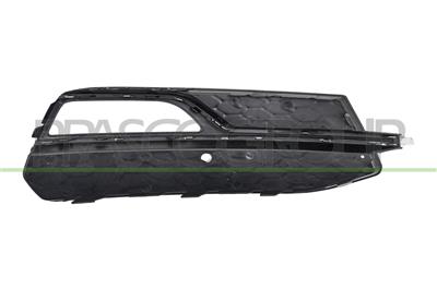 FRONT BUMPER GRILLE LEFT-BLACK-WITH FOG LAMP HOLES-WITH SILVER MOLDING-CLOSED MOD. S-LINE