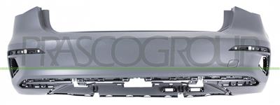 REAR BUMPER-PRIMED-WITH TOW HOOK COVER-WITH CUTTING MARKS FOR PDC AND PARK ASSIST