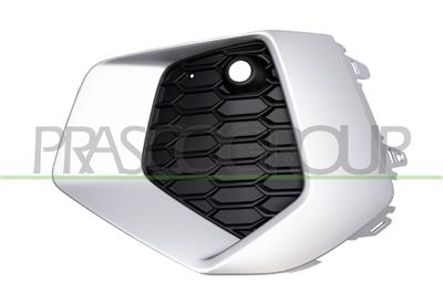 GRILLE GAUCHE NOIRE DE PARE-CHOCS AVEC CADRE ARGENT