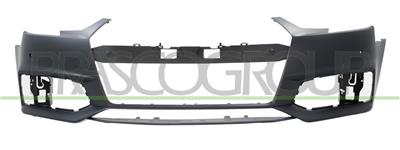 FRONT BUMPER-PRIMED-WITH PDC+SENSOR HOLDERS-WITH TOW HOOK COVER
