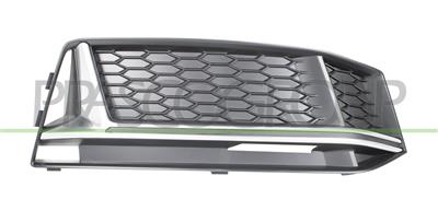 FRONT BUMPER GRILLE RIGHT-BLACK-WITH SILVER MOLDING
