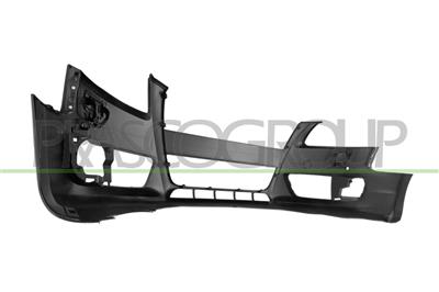 FRONT BUMPER PRIMED-WITH PDC+SENSOR HOLDERS-WITH HEADLAMP WASHER HOLES-WITH TOW HOOK COVER