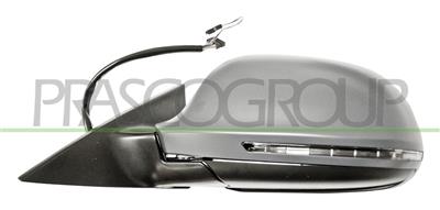 DOOR MIRROR LEFT-ELECTRIC-HEATED-FOLDABLE-PRIMED-WITH LAMP-WITH MEMORY-ASPHERICAL-CHROME-16H14P+2H2P
