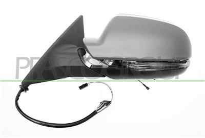 DOOR MIRROR LEFT-ELECTRIC-HEATED-FOLDABLE-PRIMED-WITH LAMP-WITH MEMORY-WITH AUTO DIMMING-ASPHERICAL-CHROME