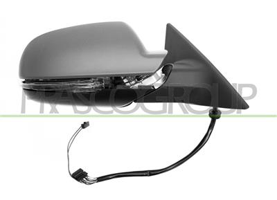 DOOR MIRROR RIGHT-ELECTRIC-HEATED-FOLDABLE-PRIMED-WITH LAMP-WITH MEMORY-WITH AUTO DIMMING-WITH LANE ASSIST-ASPHERICAL-CHROME