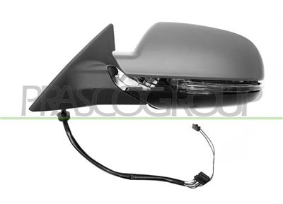 DOOR MIRROR LEFT-ELECTRIC-HEATED-FOLDABLE-PRIMED-WITH LAMP-WITH MEMORY-WITH AUTO DIMMING-WITH LANE ASSIST-ASPHERICAL-CHROME