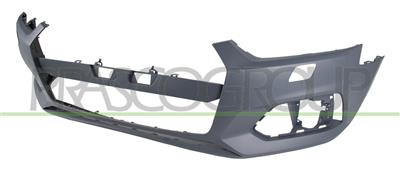 FRONT BUMPER-PRIMED-WITH HEADLAMP WASHER HOLES-WITH TOW HOOK COVER-WITH PDC,PARK ASSIST CUTTING MARKS