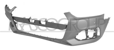 FRONT BUMPER-PRIMED-WITH TOW HOOK COVER-WITH PDC AND PARK ASSIST+SENSOR HOLDERS