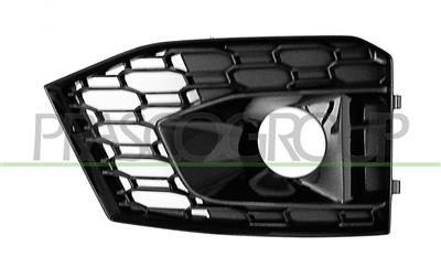 REJILLA DERECHA PARACHOQUES-NEGRO BRILLANTE-CON AGUJERO ANTINIEBLA