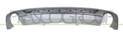 REAR BUMPER SPOILER-SILVER PAINTED-WITH RIGHT AND LEFT SIDE SINGLE EXHAUST