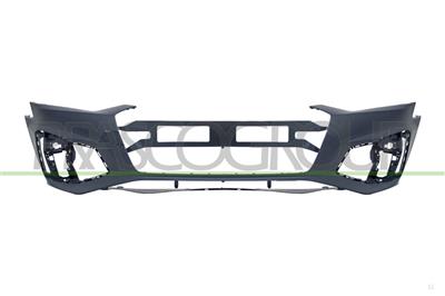 FRONT BUMPER-PRIMED-WITH PDC+SENSOR HOLDERS-WITH TOW HOOK COVER-WITH CUTTING MARKS FOR HEADLAMP WASHERS MOD. S-LINE