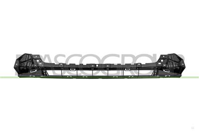 GRIGLIA PARAURTI ANTERIORE-CENTRALE-NERA MOD. S-LINE