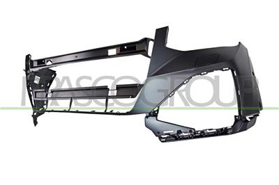 FRONT BUMPER-PRIMED-WITH TOW HOOK COVER-WITH PARK ASSIST HOLES+