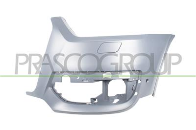 FRONT BUMPER LEFT-PRIMED-WITH HEADLAMP WASHER AND COVER-WITH PARK ASSIST HOLE