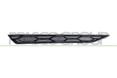 FRONT BUMPER GRILLE LEFT-LOWER-BLACK-GLOSSY
