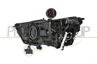 HEADLAMP RIGHT-ELECTRIC-WITH MOTOR-LED-ZKW TYPE