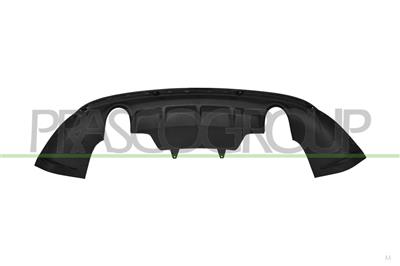 REAR BUMPER SPOILER-BLACK-TEXTURED FINISH-WITH PDC+SENSOR HOLDERS-WITH SINGLE EXHAUST ON RIGHT AND LEFT SIDE