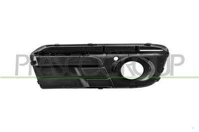 BUMPER GRILLE LEFT-BLACK-GLOSSY-WITH FOG LAMP HOLE-WITH CHROME FRAME