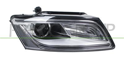 HEADLAMP RIGHT XENON D3S+H7 ELECTRIC-WITH MOTOR-WITH DAY RUNNING LIGHT-LED-CHROME