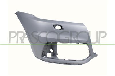 FRONT BUMPER RIGHT-PRIMED-WITH HEADLAMP WASHER AND COVER-WITH PDC CUTTING MARKS