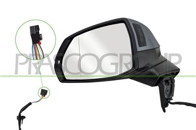 RETROVISORE SINISTRO-ELETTRICO-CON PRIMER-TERMICO-CON FANALE-CON BLIS-ASFERICO-8 PINS