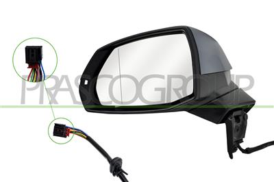 RETROVISORE SINISTRO-ELETTRICO-CON PRIMER-TERMICO-CHIUDIBILE-CON FANALE-ASFERICO-12 PINS