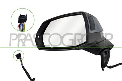 RETROVISORE SINISTRO-ELETTRICO-CON PRIMER-TERMICO-CHIUDIBILE-CON FANALE-CON MEMORIA-CON BLIS-CONVESSO-15 PINS