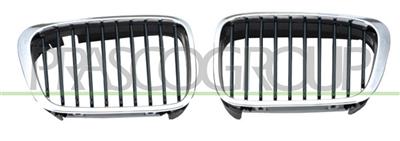 GRIGLIA RADIATORE DESTRA-CROMATA-NERA MOD. COUPE'