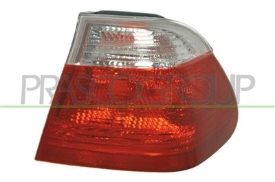 RUECKLEUCHTE RECHTS-AUSSENVERSTELLBAR-OHNE FASSUNG MOD. 4 TUERIG ROT-WEISS