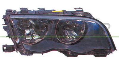 HEADLAMP RIGHT H7+H7 ELECTRIC-WITH MOTOR-BLACK 2 DOOR