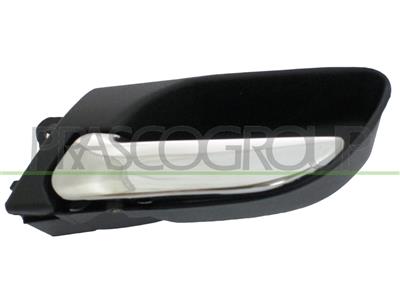 REAR DOOR HANDLE LEFT-INNER-WITH CHROME LEVER-BLACK HOUSING