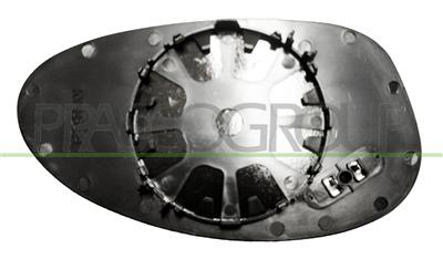 MIRROR GLASS BASE LEFT-HEATED-ASPHERICAL-CHROME