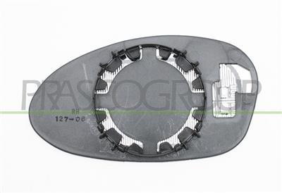 MIRROR GLASS BASE RIGHT-HEATED-ASPHERICAL-CHROME