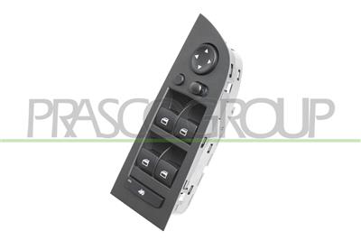 FRONT DOOR LEFT WINDOW REGULATOR PUSH-BUTTON PANEL-BLACK-4 SWITCHES-WITH COVER-WITH FOLDABLE MIRROR FUNCTION-18 PINS
