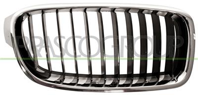 GRILLE DE CALANDRE DROITE-CHROMEE-NOIRE/NOIRE MOD. BASIS