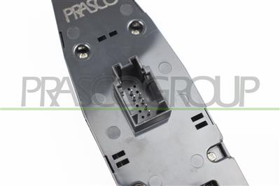 FRONT DOOR LEFT WINDOW REGULATOR PUSH-BUTTON PANEL-BLACK-4 SWITCHES-WITH REAR SUN PROTECTION FUNCTION-6 PINS