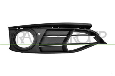BUMPER GRILLE RIGHT-BLACK-WITH FOG LAMP HOLE-WITH MOLDING HOLES
