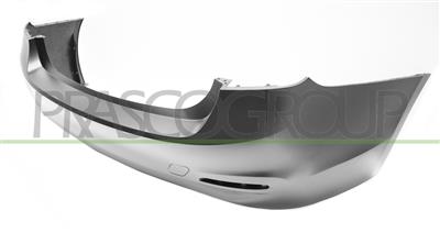 REAR BUMPER-PRIMED-WITH TOW HOOK COVER-WITH SENSOR AND PARK ASSIST CUTTING MARKS-WITH SINGLE EXHAUST ON RIGHT AND LEFT SIDE MOD. 4 DOOR BASIS