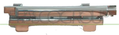 FRONT BUMPER RIGHT-CHROME MOLDING LICENCE PLATE-WITHOUT PDC MOD. 09/01 >