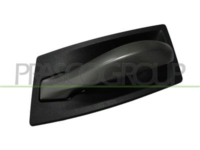 MANECILLA INTERIOR DELANTERA IZQUIERDA  CON PALANCA PLATA/ OSCURA-ESCUDO NEGRO