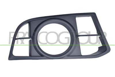FRONT BUMPER GRILLE RIGHT-BLACK-WITH FOG LAMP HOLES-OPEN