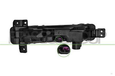 NEBELSCHEINWERFER LINKS-VERCHROMT-LED MOD. KOMBI