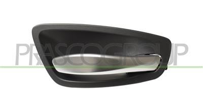 FRONT/REAR DOOR HANDLE RIGHT-INNER-WITH SATIN/CHROME LEVER-BLACK HOUSING
