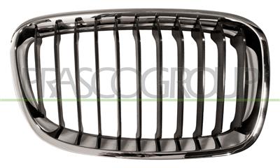 GRILLE CALANDRE DROITE NOIRE AVEC CADRE CHROME' - MOD.BASIS