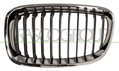 RADIATOR GRILLE LEFT-BLACK-WITH CHROME FRAME MOD. BASIS