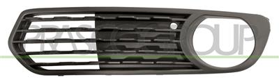 BUMPER GRILLE LEFT-BLACK-OPEN-WITH FOG LAMP HOLES
